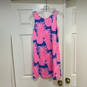 NWNT Lilly Pulitzer Kristen Swing Dress Little Flamenco‎ Blue Haven Pineapple S